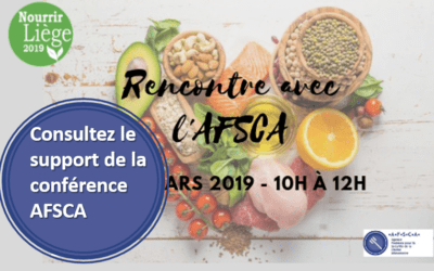 Présentation AFSCA pour Nourrir Liège 2019