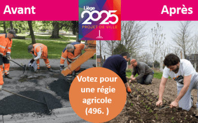 Liège 2025 : votez pour le projet de régie agricole afin de fournir les écoles en légumes!