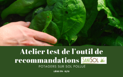 Atelier test de l’outil Sanisol pour potagers sur sol pollué 15/10 à Liège