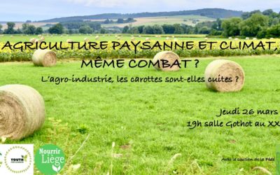 Conférence «Agriculture paysanne et climat, même combat?» 26/03