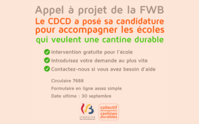 Écoles fondamentales : répondez à l’appel à projet pour une cantine durable !