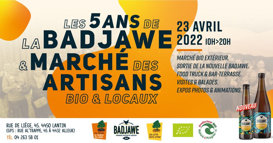 La Brasserie Coopérative Liégeoise vous invite aux 5 ans de la Badjawe