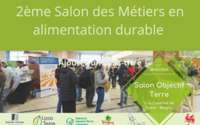 Consultez le programme détaillé du deuxième Salon des métiers de l’alimentation durable en Province de Liège le 20 février 2024