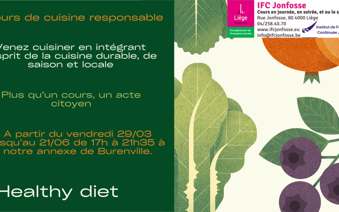 IFC Jonfosse : Deux nouvelles formations en cuisine durable qui font du bien !